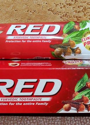 Лучшая Аюрведическая 200 гр КРАСНАЯ зубная паста RED Dabur ЭМИ...