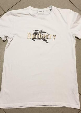 Белая футболка burberry р. s