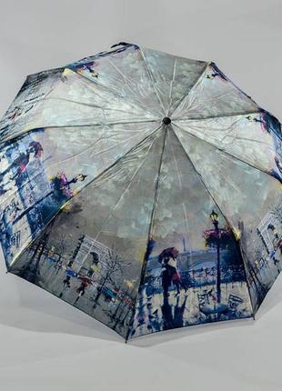 Сатинова жіноча парасолька напівавтомат