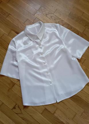 Блузка рубашка атласна 48-50