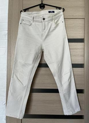 Джинсы mom jeans slim светлые молочные высокая посадка m&amp;s
