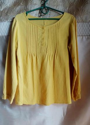 Натуральная желтая блузка