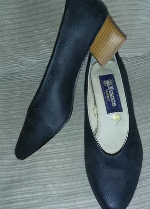 Кожаные туфли-лодочки nuance boutique 37 1 ⁇ 2-38 размер (24,3...