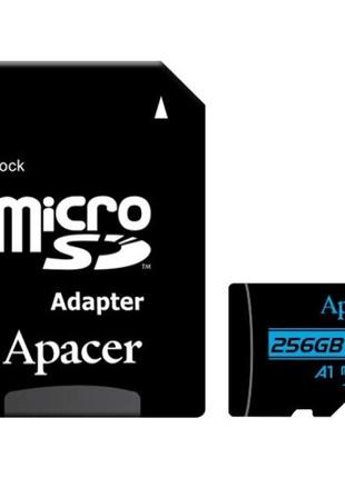 Карта памяти Apacer microSDXC 256GB Class 10 UHS-I/U3 + SD-ада...
