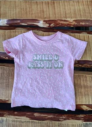 Дитяча футболка теніска для дівчинки рожева