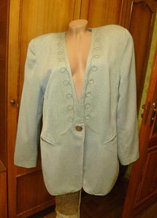 Красивый женский пиджак жакет оливковый-цвет морской волны,35%...