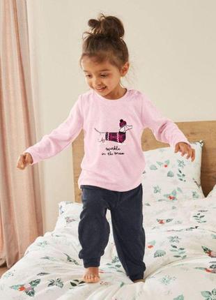 Пижама для девочки махровая размер 110/116 на 4-6 года lupilu.