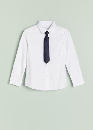 Стильная коттоновая рубашка с галстуком