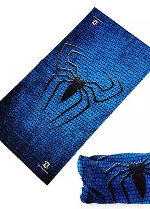 Мото бафф Spider Man Logo Blue. Качественная бафф на лицо