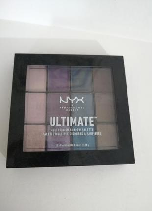 Nyx professional makeup тени палетка 12 цветов