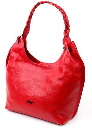 Яскрава жіноча сумка KARYA 20866 шкіряна Червоний