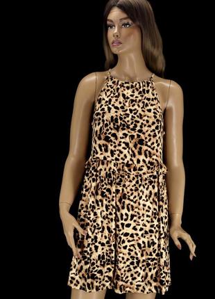Новое оригинальное платье мини "george" с леопардовым принтом....