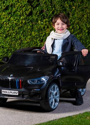 Детский электромобиль двухместный BMW X5M (12V7AH) (черный цвет)