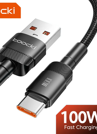 USB -TYPE C, кабель турбозарядки TOOCKI 100W 0,25м