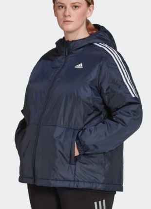 Женская куртка adidas с капюшоном essentials (plus size) hk4658