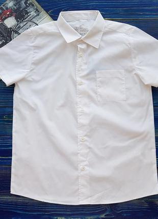 Шкільна сорочка з коротким рукавом для хлопчика на 11-12 років