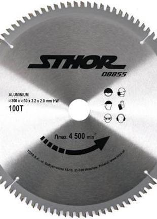 Диск пильный для алюминия 300/30х3,2 мм 100 зубьев STHOR-08855