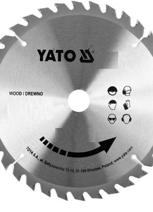 Диск пиляльний победітовий по дереву 185/30 мм 40 зубців YATO ...