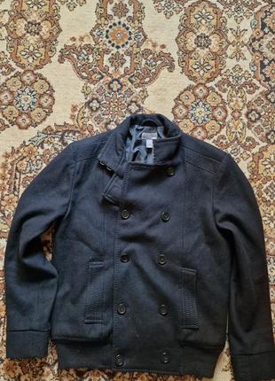 Фирменная шерстяная куртка пальто бушлат h&amp;m,размер м.