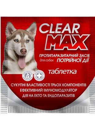 Антигельмінтний засіб КліарМакс для собак табл. №1 (1г) ТМ O.L...