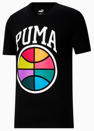 Чорна чоловіча футболка puma box out ball men's tee нова оригі...