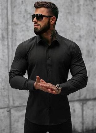 Классическая черная рубашка