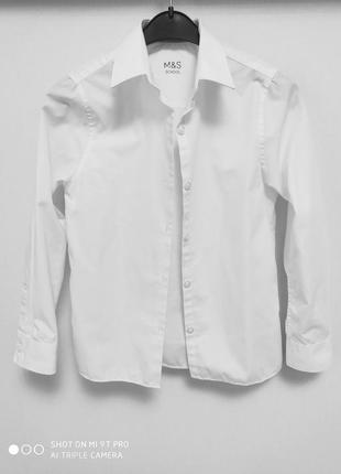 Рубашка школьная marks &amp; spencer 11-12 лет. \146-152