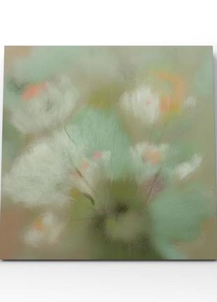 Абстрактная картина с акварельными белыми полевыми цветами при...