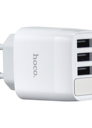 СЗУ Hoco C93A Easy charge 3-port digital display charger ( EU ...