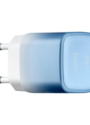 СЗУ Hoco C101A single port PD20W charger(EU) Ice Blue