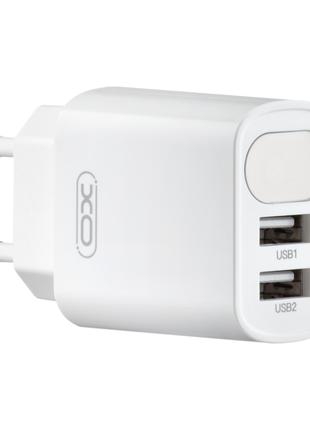 СЗУ XO L95 (EU) Digital Display Dual USB 2.4A Home Charger White