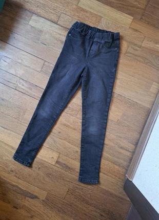 Утепленные скинни зауженные джинсы