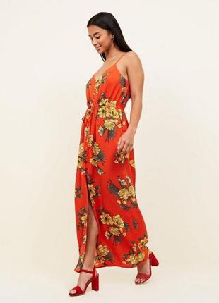 Платье сарафан в цветочный принт