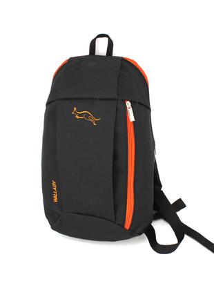 Городской рюкзак Wallaby 151 черный с оранжевой змейкой