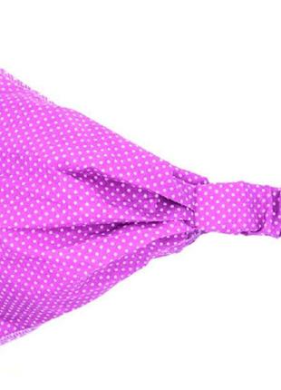 Дитяча фіолетова бандана в горошок - розмір до 3-х років, 25*19см