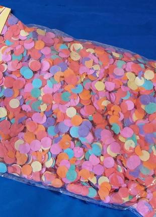 Конфетти кружки бумажные 40 г разноцветный
