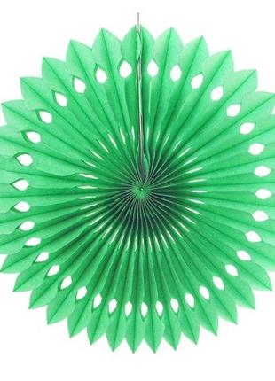 Гирлянда веер зеленый - диаметр 20см