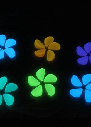 Светящиеся камни в аквариум декоративные 10штук разноцветный