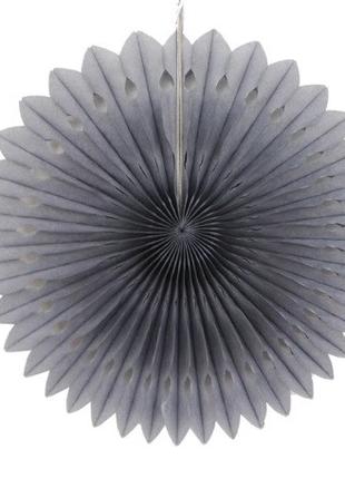 Гирлянда веер серый - диаметр 20см