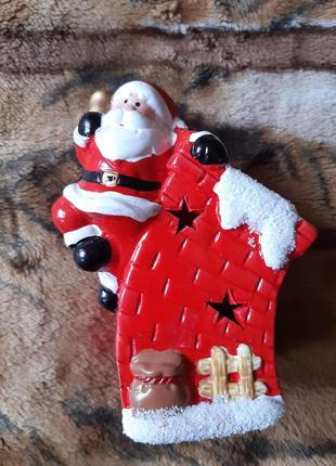 Новогодний подсвечник Санта на трубе Cristmas gifts размер 14,...