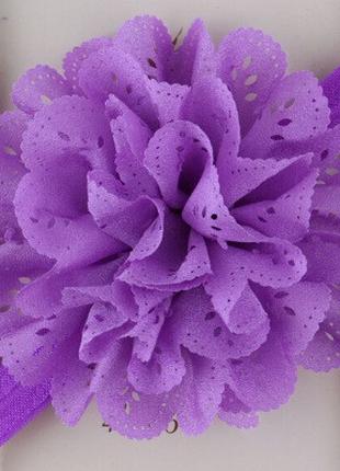 Фиолетовая повязка для младенцев - размер цветка около 10см, о...