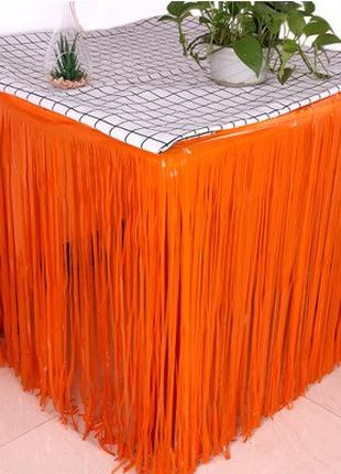 Оранжевый дождик для фотозоны или украшения стола - высота 74с...