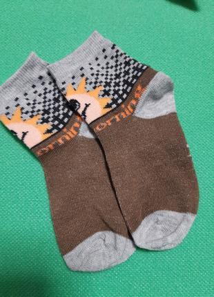 Шкарпетки дитячі коричневі - 7-13років, по устілці 16-20см