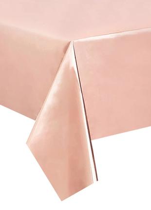 Праздничная скатерть на стол из тонкой фольги розовое золото -...