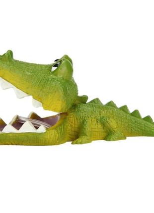 Декор в аквариум "Крокодил" - размер 12*7см, есть трубка для в...
