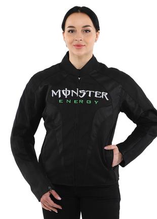 Мото куртка текстилная Монстер чёрная размеры M