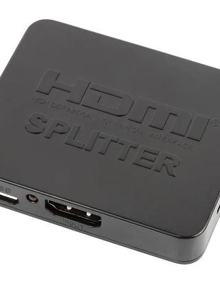 .Активный HDMI разветвитель Splitter 1 to 2 Black