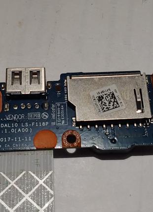 Dell Inspiron 14 3490 USB Board Card Reader Board LS-F118P