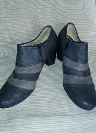 Отличные кожаные туфли, ботиночки gabor размер 40 (26,5 см)