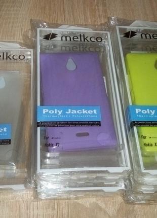 Фирменный Чехол фирмы Melkco для телефона Nokia X2 и пленка на эк